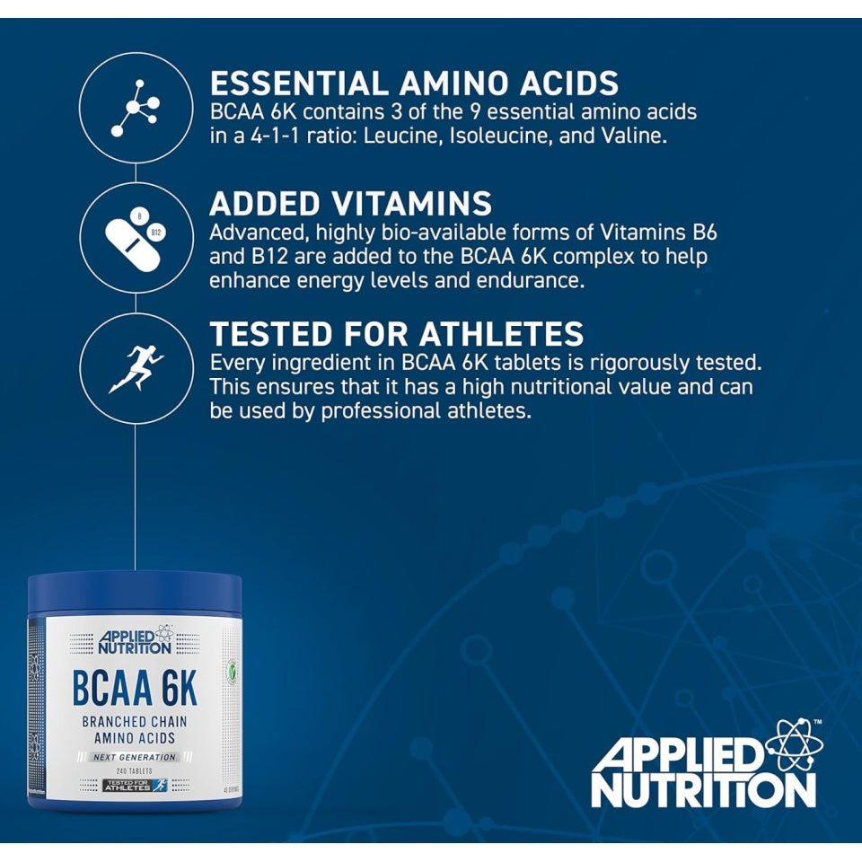 Applied Nutrition BCAA 6K (4:1:1) - 300 kapslar Bäst före 04/2026
