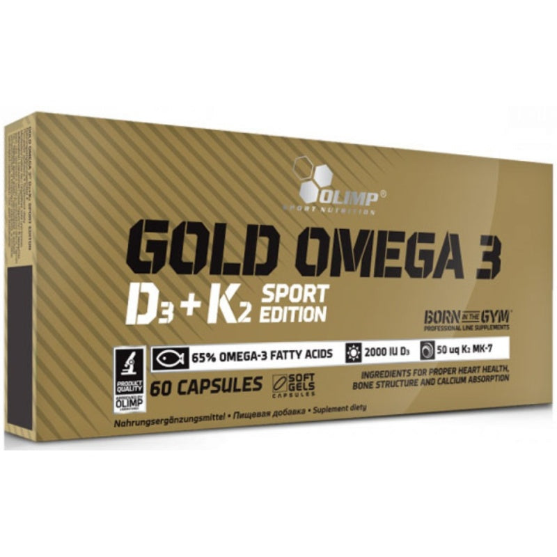 OLIMP Gold Omega 3 D3 + K2 Sport Edition - 60 kapslar