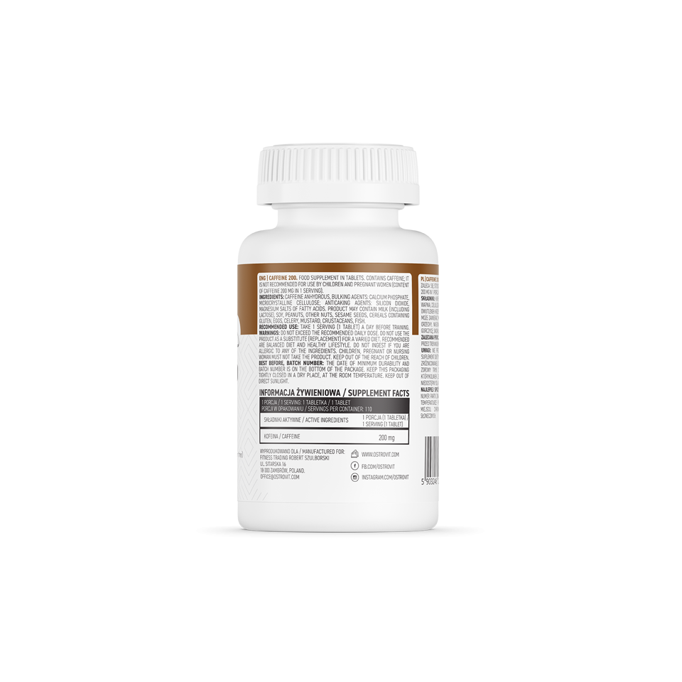 OstroVit Caffeine 200 - 200 tabletter
