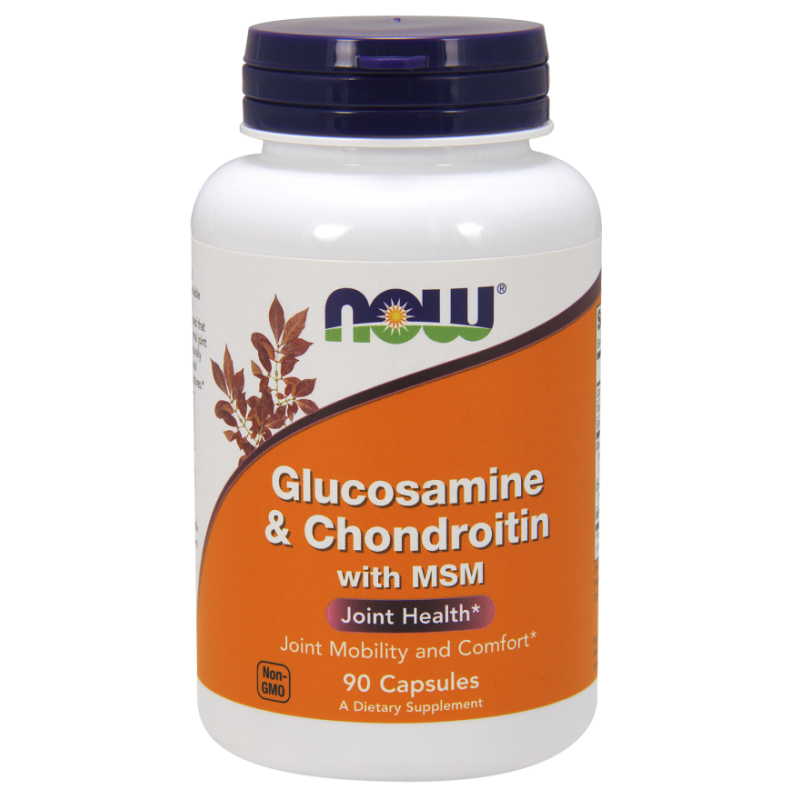 NOW FOODS Glucosamine & Chondroitin med MSM - 90 kapsler