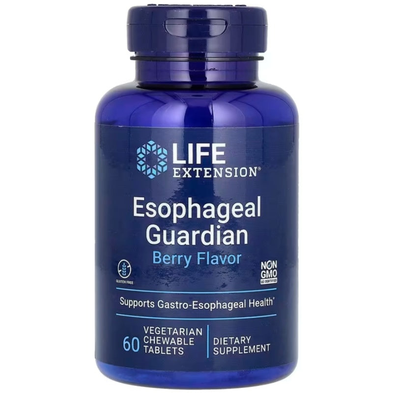 LIFE EXTENSION Esophageal Guardian - 60 vegetariske tyggetabletter med bærsmag
