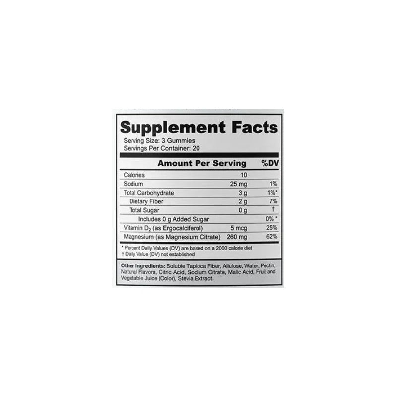 Goli Nutrition Zero Sugar Magnesium Gummies 60 Gummies BB 08/26