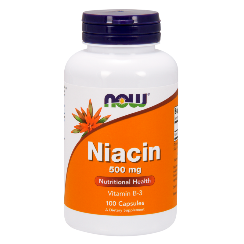 NOW FOODS Niacin 500mg (vitamin b3) - 100 kapsler