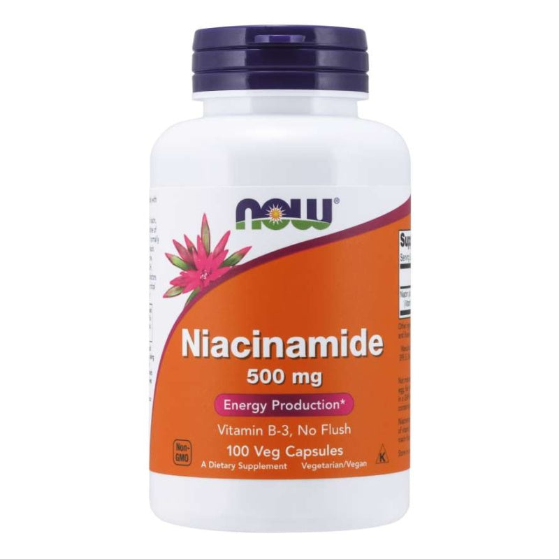 NOW FOODS Niacinamide (B3/No Flush) 500mg - 100 kap.