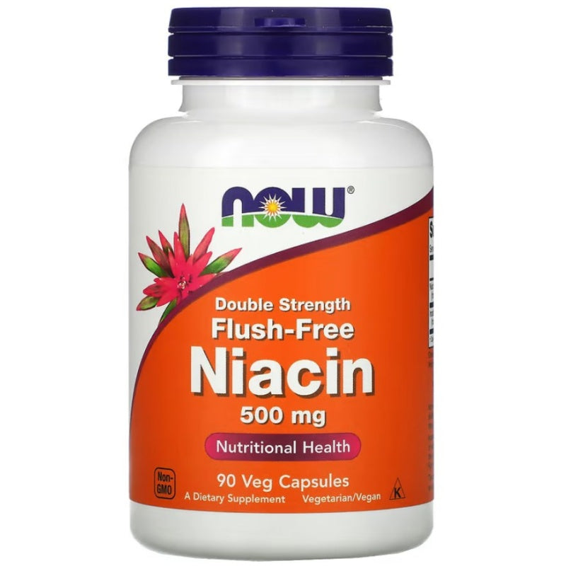 NOW FOODS Niacin Flush Free 500mg 90 kapsler
