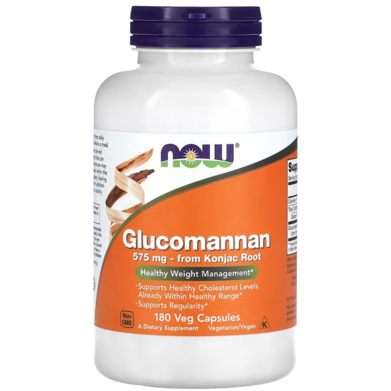 NOW FOODS Glucomannan fra Konjakrod 575mg - 180 kapsler