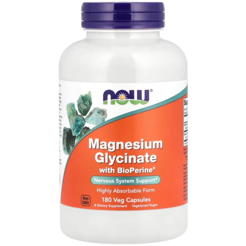 NOW FOODS Magnesium Glycinate with BioPerine 180 Caps