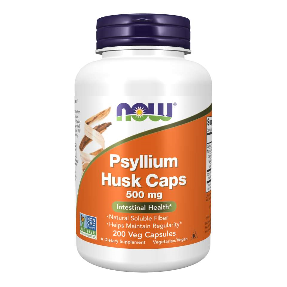 NOW FOODS Psyllium Husk 500 mg 200 veg. kaps.