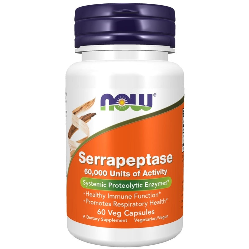 NOW FOODS Serrapeptase 60.000 Units - 60 vcaps