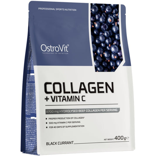 OstroVit Kollagen + Vitamin C 400g Hallonlemonad med Mynta