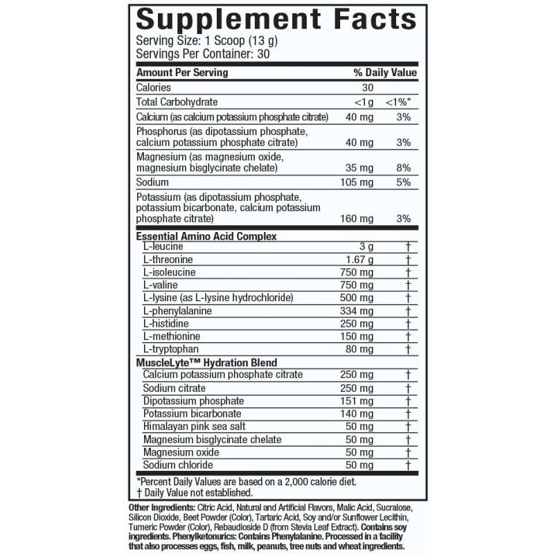 MUSCLETECH Platinum 100% EAA+ 30servings (400g) Grape