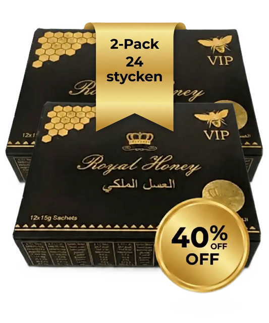 Royal Honey 2-pack vip lådor, 24 stycken, 40% rabatt, svart och guld förpackning