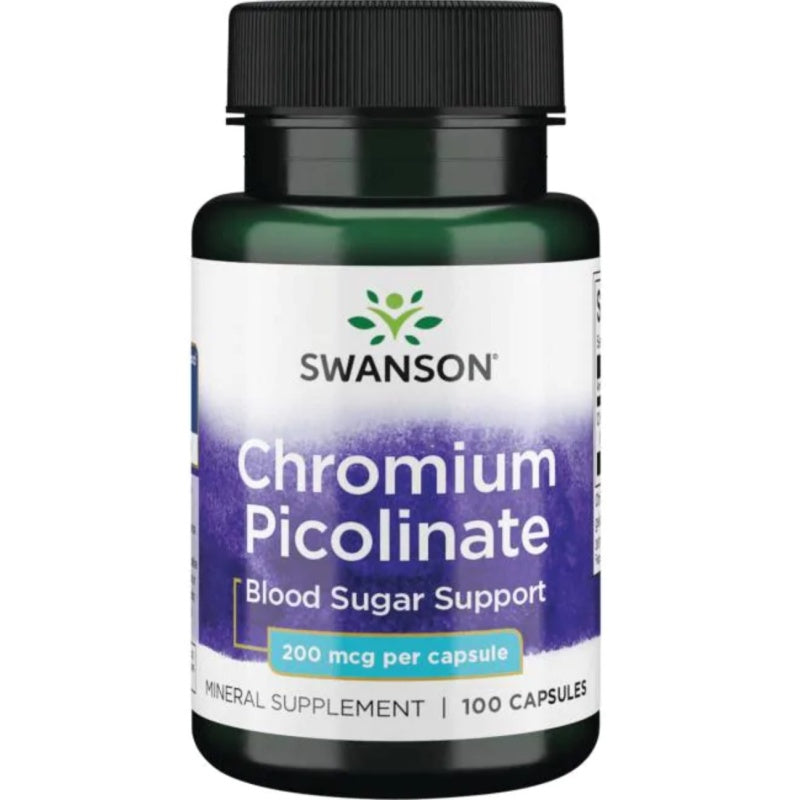 SWANSON Chrompicolinat 200mcg - 100 kapsler