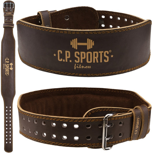 CP SPORTS Tyngdlyftningsbälte Läder (BRUNT) T4