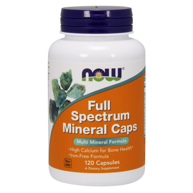 NOW FOODS Full Spectrum Minerals, Jernfri - 120 kapsler