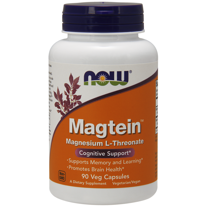 NOW FOODS Magtein Magnesium L-Threonate - 90 vcaps (Magneesium L-tronaat)