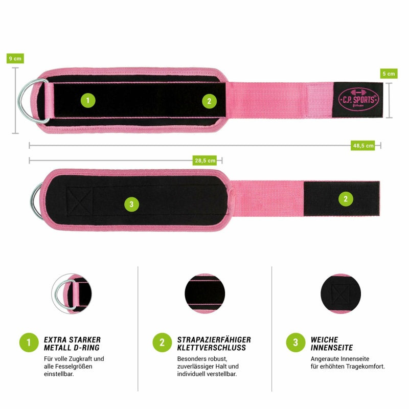 CP SPORTS Premium Ankle Cuff (G4-3) 2tk PINK