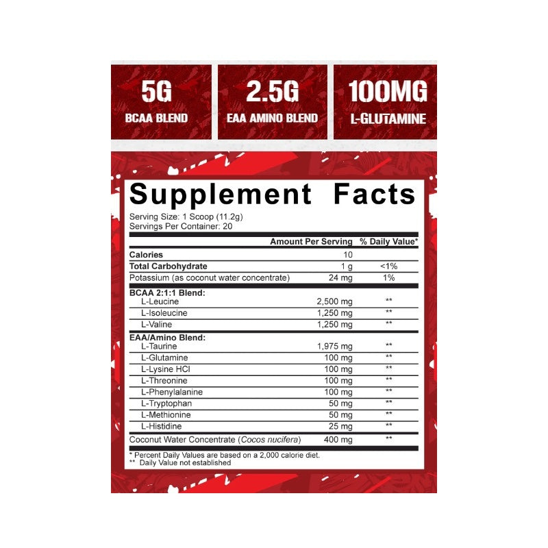 5% NUTRITION Code Red Series Aminos 20 portioner/224g