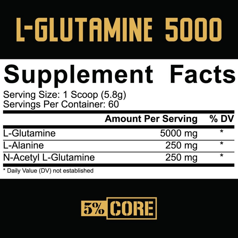 5% CORE L-Glutamine 5000 - 348g