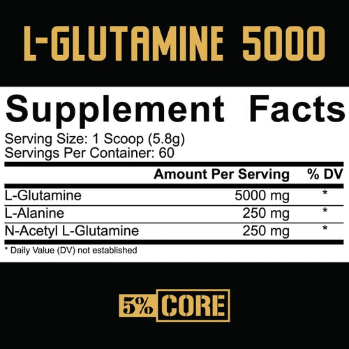 5% CORE L-Glutamine 5000 - 348g