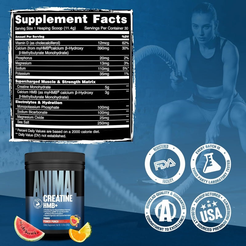 ANIMAL Creatine HMB+ 30 serveringer/327 g