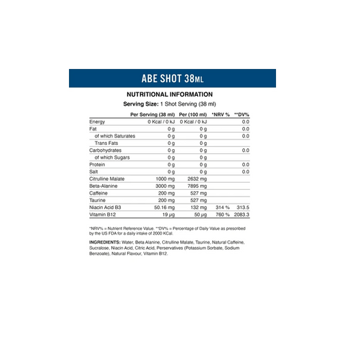 Applied Nutrition ABE SHOT 60ml Blue Lagoon