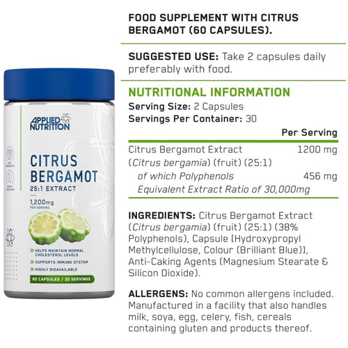 Applied Nutrition Citrus Bergamot - 60 caps