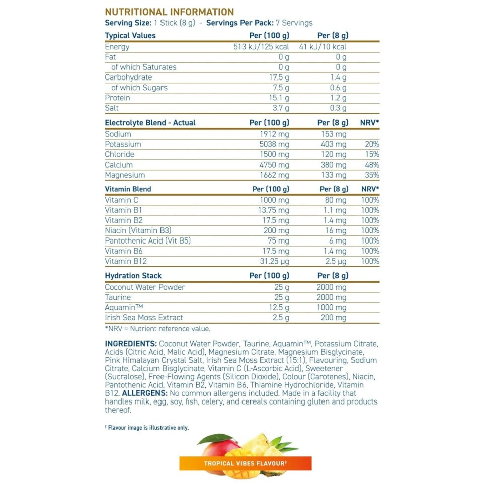 Applied Nutrition Hydration + Electrolyte & Vitamin Pulverpinde 7 x 8g Citron & Lime
