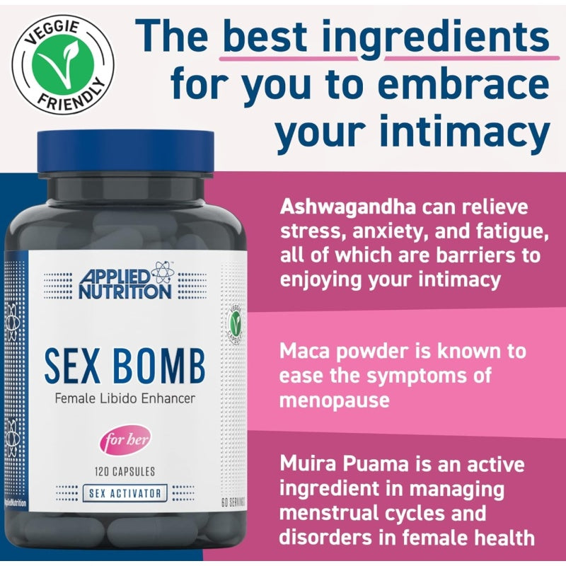 Applied Nutrition Sex Bomb For Her/Female- 120 vcaps