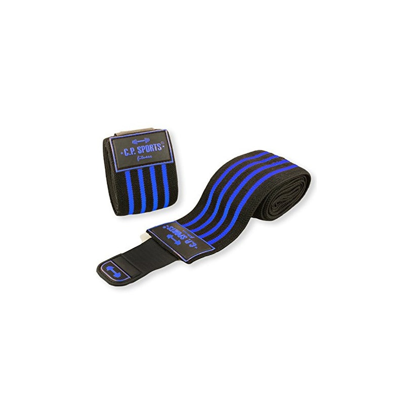CP SPORTS Powerlifting elbow straps (T22) Black/Blue