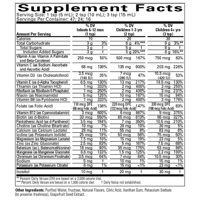 CHILDLIFE Multi Vitamin & Mineral 237ml Natural Orange/Mango
