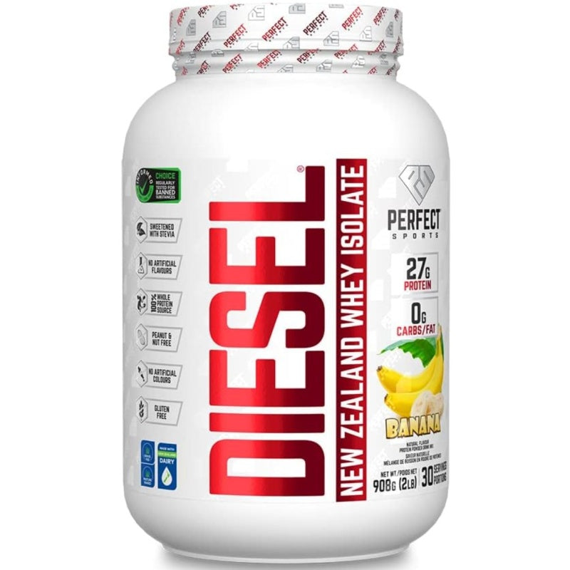 PERFECT Sports Diesel® New Zealand Whey Protein Isolate 908g/2lbs Chocolate Wafer Crisp