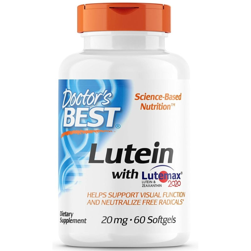 DR´S BEST Lutein med Lutemax 2020 (Zeaxanthin), 20 mg - 60 softgels