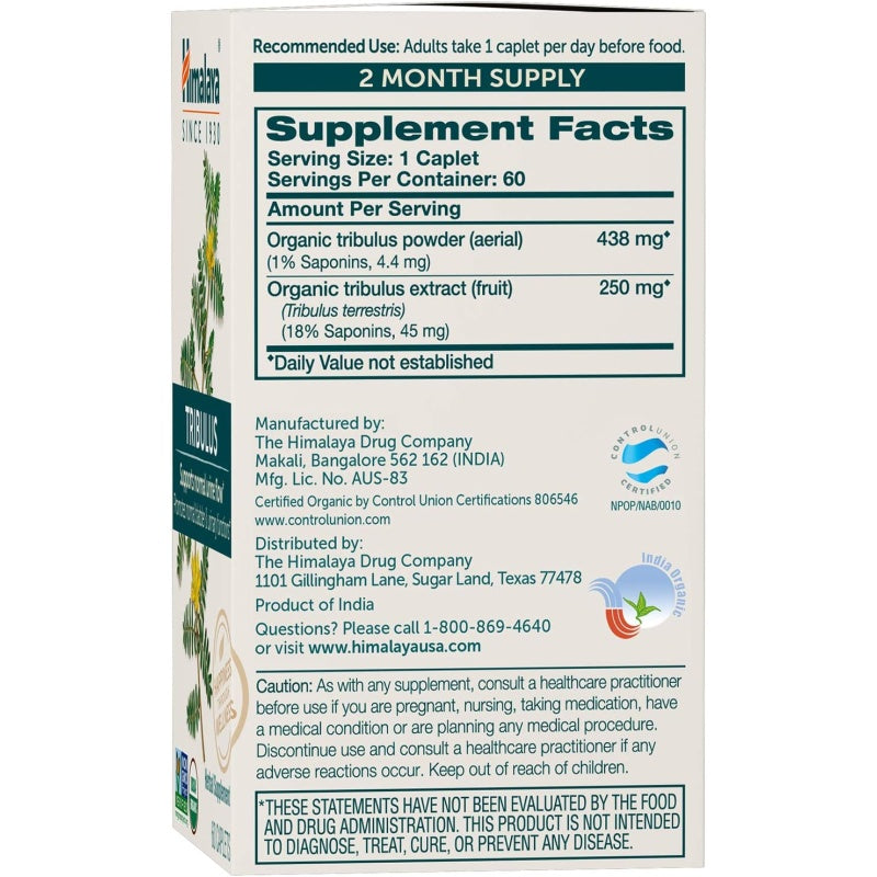 HIMALAYA Organic Tribulus 60caplets