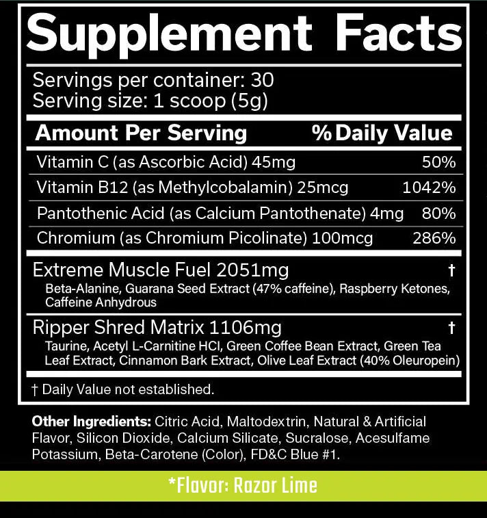 JNX SPORTS The Ripper! 150g Sour Candy