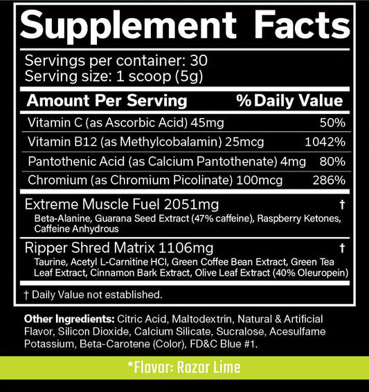 JNX SPORTS The Ripper! 150g Sour Candy