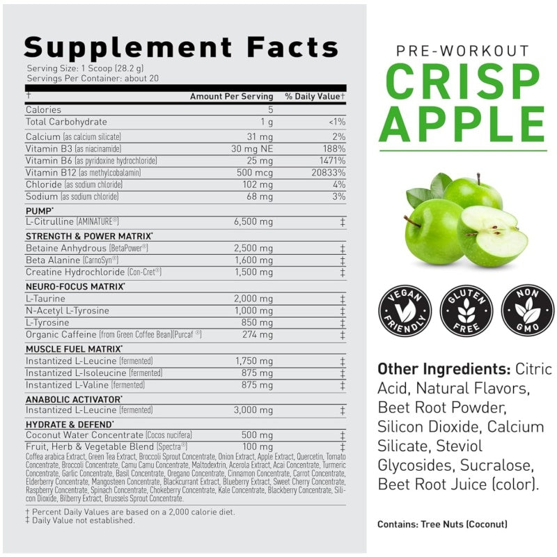 KAGED MUSCLE Pre-Kaged 20 Servings Fruit Punch