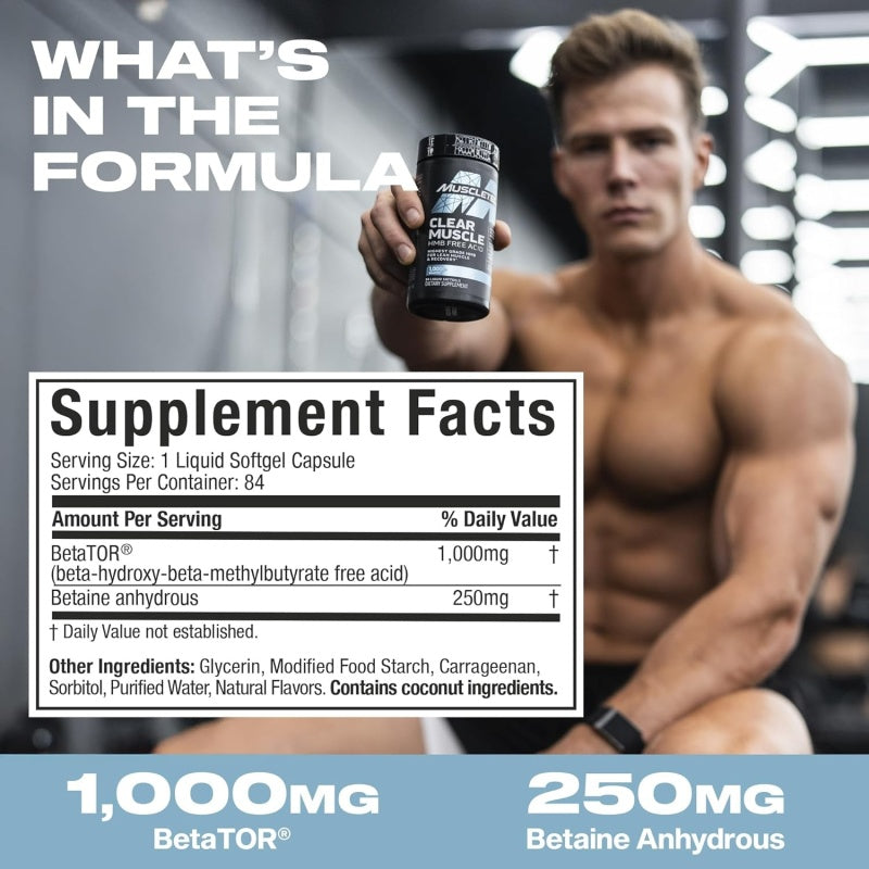 MUSCLETECH Clear Muscle HMB Free Acid 84 Liquid Softgels