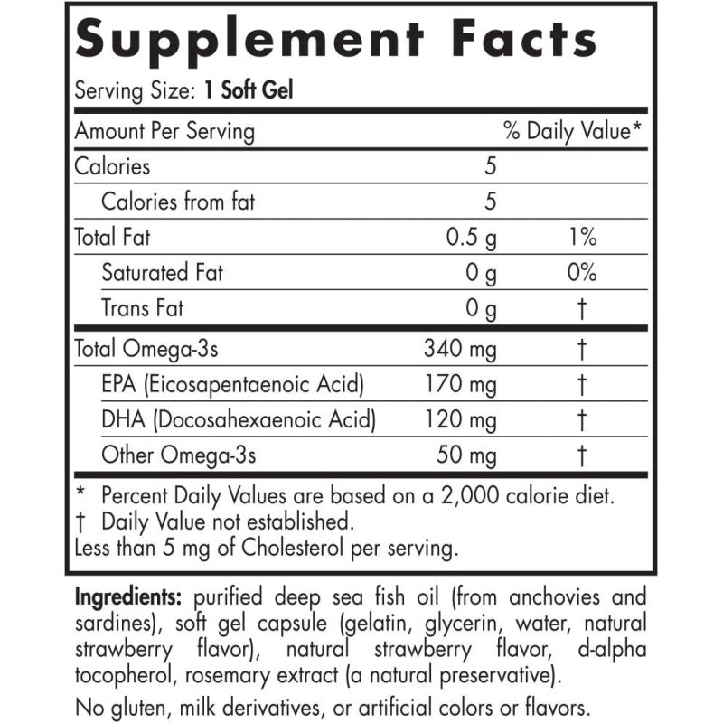 NORDIC NATURALS Daily Omega Kids 30 softgels Naturlig Frugtsmag