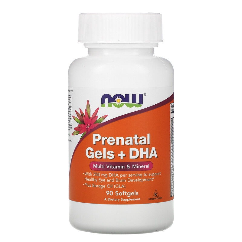 NOW FOODS Prenatal Gels + DHA - 90 softgels