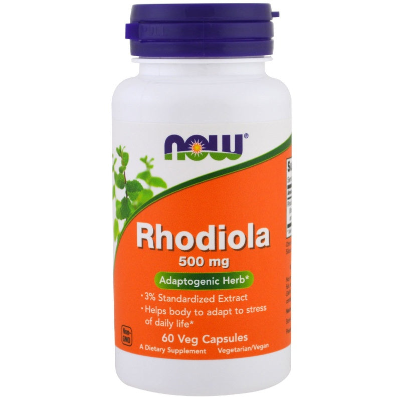 NOW FOODS Rhodiola 500mg x 60Vcaps (Roosilõhnaline kuldjuur)