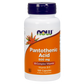 NOW FOODS Vitamin B-5, Pantotensyre, 500 mg x 100 Kapsler