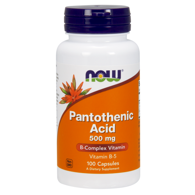 NOW FOODS Vitamin B-5, Pantothenic Acid, 500mg x 100 Caps