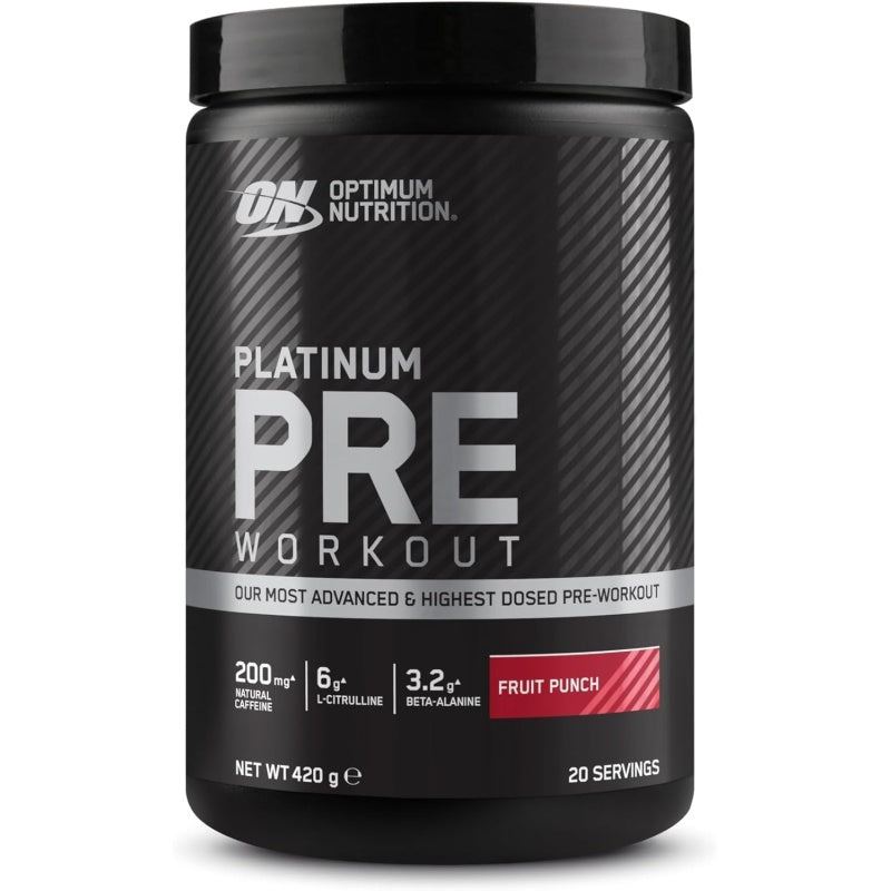 ON Platinum Pre Workout 420g Fruit Punch Bedst før 05/2026