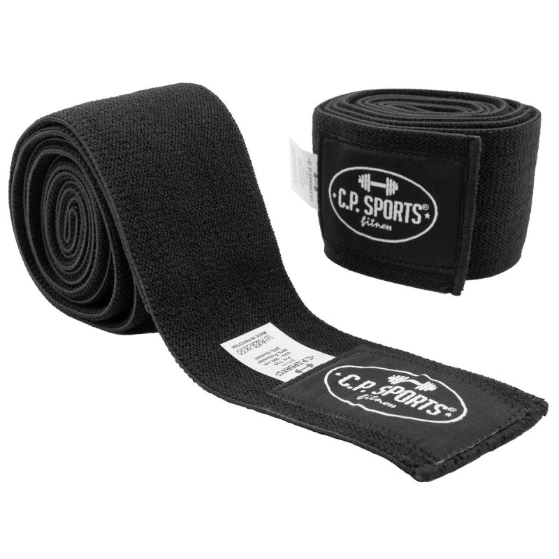 CP SPORTS Powerlifting knæbind 200cm (T25) Sort