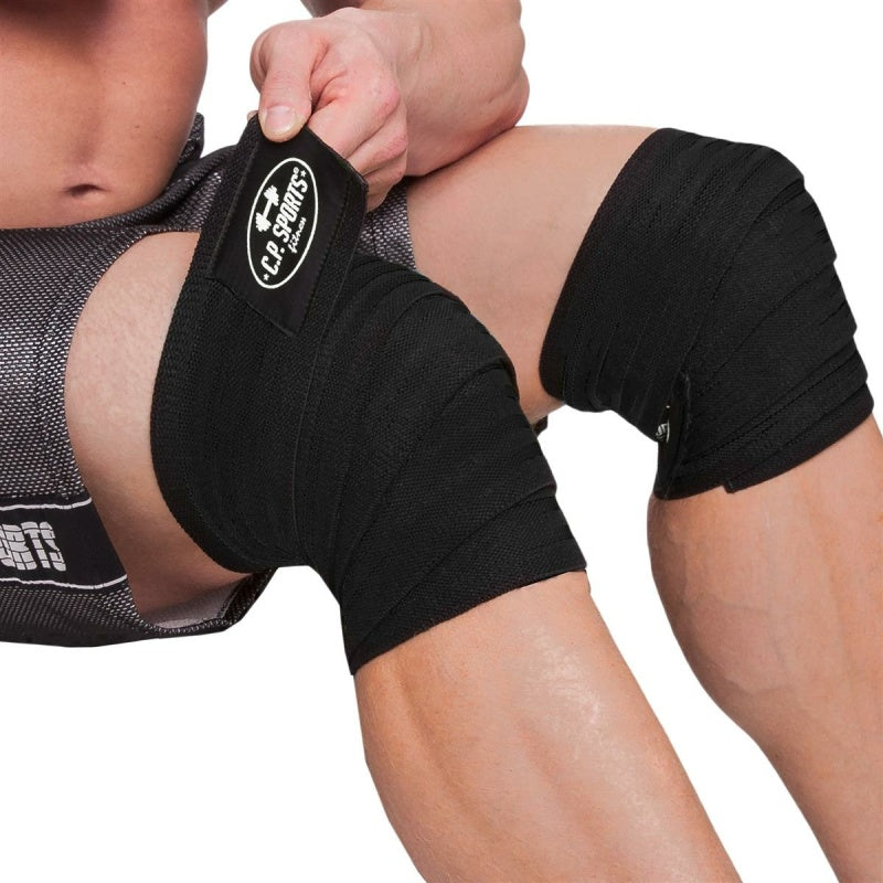 CP SPORTS Powerlifting knee supports 200cm (T25) Black