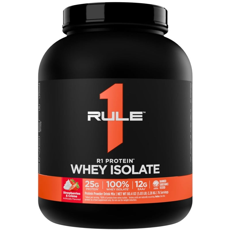 RULE1 R1 Protein Whey Isolate (2300g) 76 serv Cookies and Cream