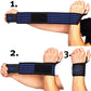 CP SPORTS Strongman Håndledsbind 50cm (T20-1) Sort/Blå