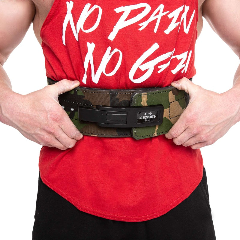 CP SPORTS Profi Powerlifting T9 Camo Olive belt M