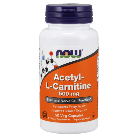 NOW FOODS Acetyl-L-Carnitine, 500mg - 50 vegankapslar